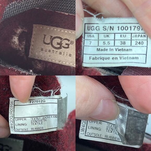 UGG Plaid Marrais Double Buckle Waterproof Lined Leather Upper Boots Womens 7 - Picture 11 of 16